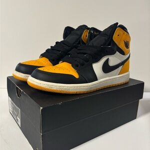 Black and Yellow High-Top Sneakers